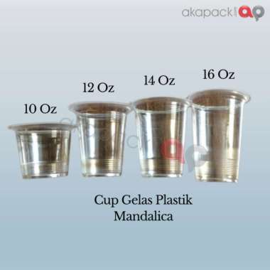Cup Gelas Plastik 10oz 12oz 14oz 16oz isi 50pc cup 10oz