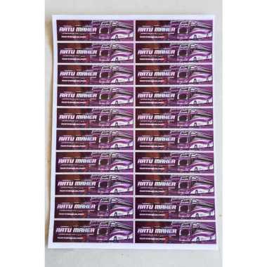 Stiker bus basuri / tempelan sticker buss telolet 1 lembar isi 20 pcs Ratu maher