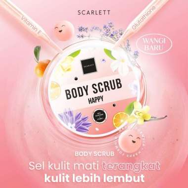 GLAM - SCARLETT Whitening Happy Body Scrub - Lulur Scrub