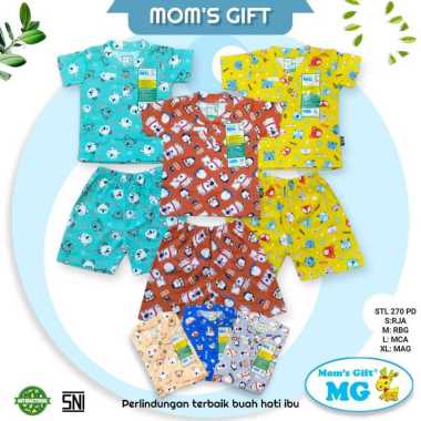 Setelan pendek panjang Moms Gift 270 260 258 full print bayi baby Celestial Colorful polos / piyama 