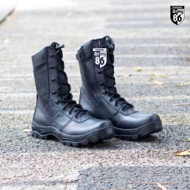 Mivaso SEPATU PDL JATAH TNI PDL TNI TERBARU 2019 ORIGINAL FULL KULIT AWET TERBAIK ARMY86 42 Hitam