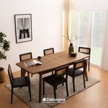 Dekoruma SETSU Meja Makan Kayu Extendadle Walnut / Dining Table