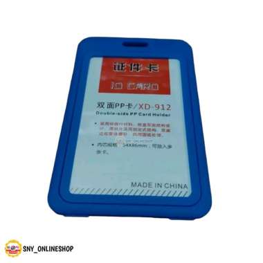 10pcs Frame Name Tag / ID Card Holder / Tempat Id Card 2 Sisi XD-912 Biru