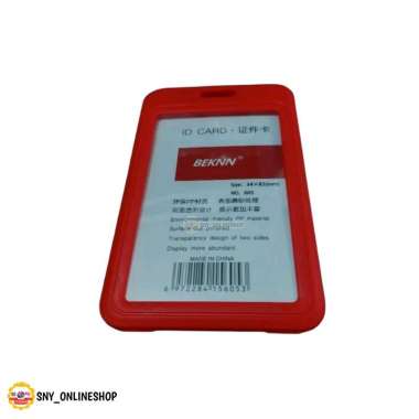 10pcs Frame Name Tag / ID Card Holder / Tempat Id Card 2 Sisi XD-912 Merah