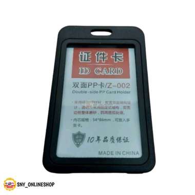 10pcs Frame Name Tag / ID Card Holder / Tempat Id Card 2 Sisi XD-912 Hitam