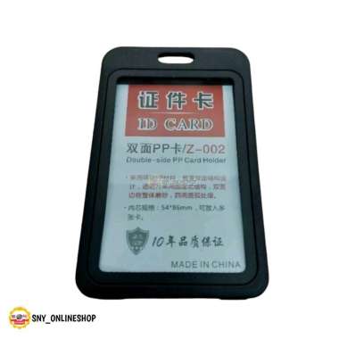 10pcs Frame Name Tag / ID Card Holder / Tempat Id Card 2 Sisi Hitam XD-912