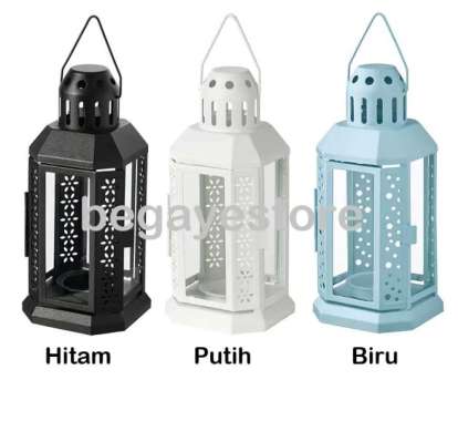 Enrum Ikea Lentera Tempat lilin Kecil Hitam