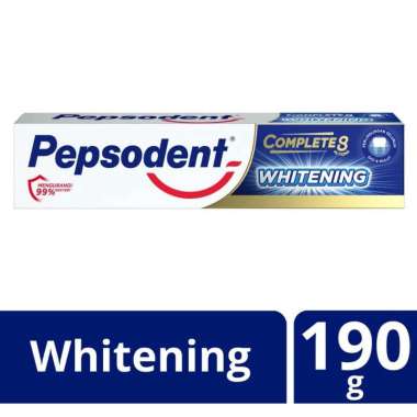Pepsodent Whitening / Pepsodent Complete 8 Plus Whitening Pasta Gigi 190gr