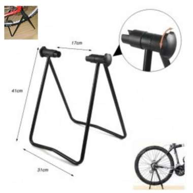 Bike Stand Parkir 1 Sepeda Paddock Statis Rack Floor Display Universa