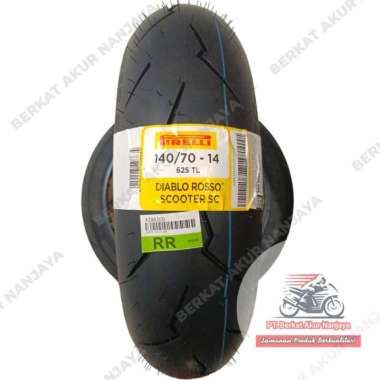 Ban Belakang Aerox 140/70 ring 14 PIRELLI DIABLO ROSSO SCOOTER SC TUBELESS Bonus Pentil Ban Aerox So