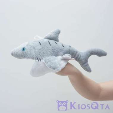 Boneka tangan handpuppet hiu shark abu abu SEPT