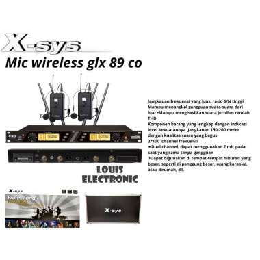 Mic Microphone Wireless Clip On X-sys GLX 89 CO GLX-89 CO Headset ORIGINAL