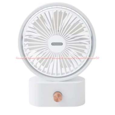 Memoo Table Fan Auto Swing Rechargeable White Kipas Angin Bisa Putar Kiri Kanan Kipas Meja