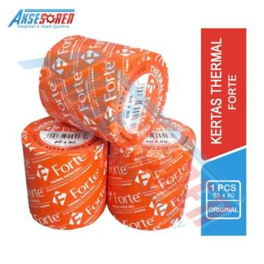 Aksesoren Kertas Termal [Forte 80 x 80] / Thermal Paper Roll 1 Pcs / Kertas Struk Kasir / Transfer P