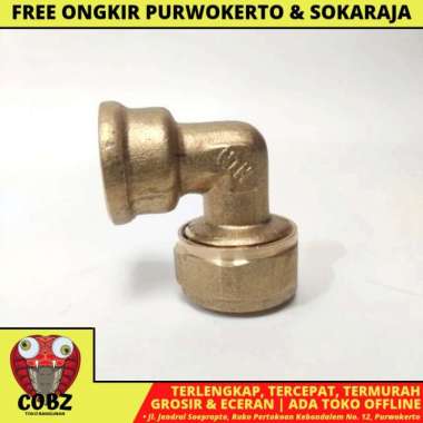L20 x 1/2IN/ NTM Knee Selang Pex Drat Dalam Ke Pipa Kuningan