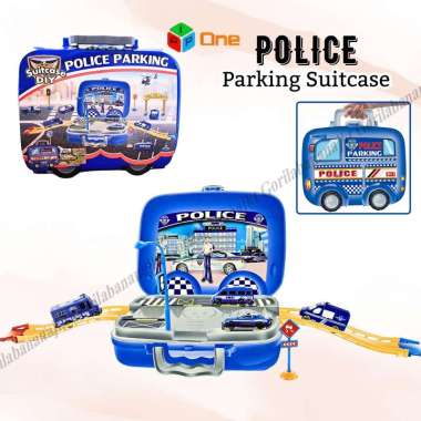 Mainan anak tas police parking koper diy suitcas