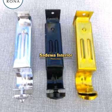 BRACKET KAKI REL / RAIL untuk BATANG GORDEN KORDEN GORDYN KORDEN HORDENG Rona Silver