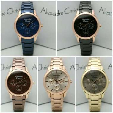 JAM TANGAN WANITA ALEXANDRE CHRISTIE AC 2915 / AC2915 ORIGINAL GOLD GREY