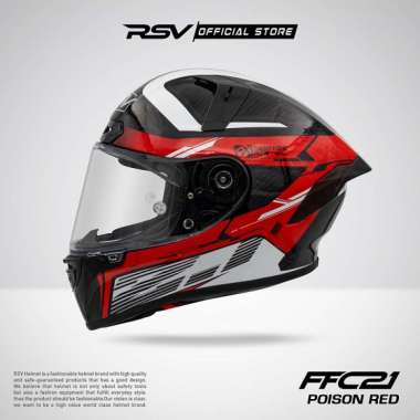 RSV HELMET FFC21 POISON RED FIBER COMPOSITE S