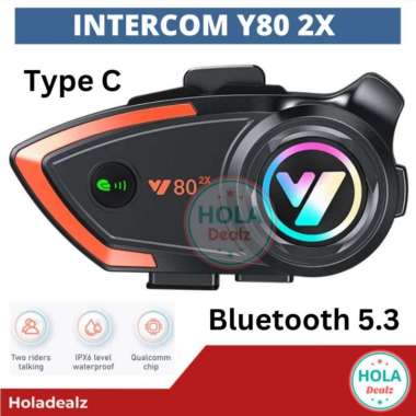 INTERCOM Y80 2X BLUETOOTH HELM HEADSET Y80 INTERCOM HELM Y80 2X NOT INTERCOM Y10 2X ORIGINAL
