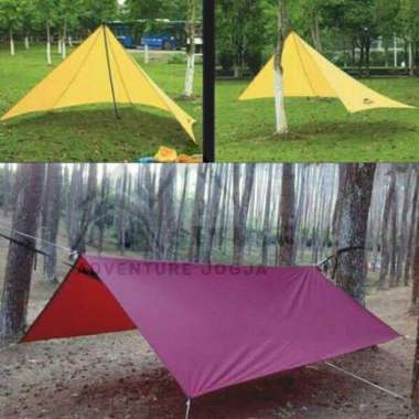 Flysheet 2x3 m bahan parasut wp T190 urex