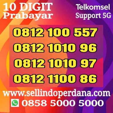 Nomor cantik simpati Telkomsel 10 digit support 5G