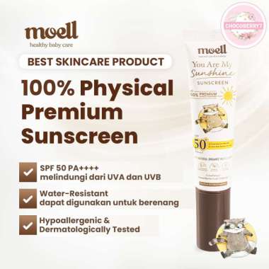 Moell Physical Sunscreen Anak & Bayi SPF 50+ (PA++++) 30 ml - Extra Water Resistant – Broad Spectrum