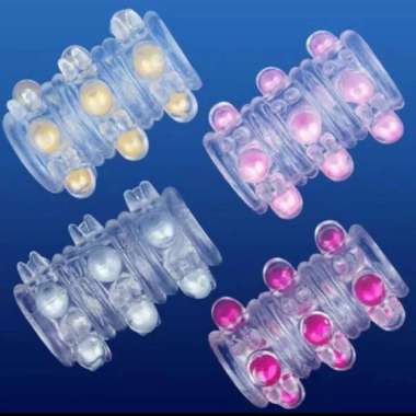 SILIKON TOYS COCK RING FULL MUTIARA SEPERTI BIJI TASBIH -