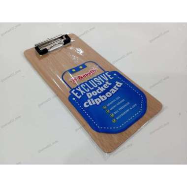 Clipboard Pocket / Papan Jalan Klip Saku Butterfly