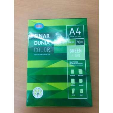 Kertas HVS SIDU Sinar Dunia A4 70 gsm Warna Biru Pink Hijau Kuning Hijau