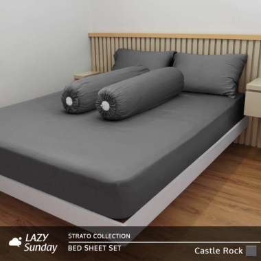 Sprei Set - Natural Bamboo - Strato Collection - LAZY Sunday TWIN / 120x200x30 Castle Rock