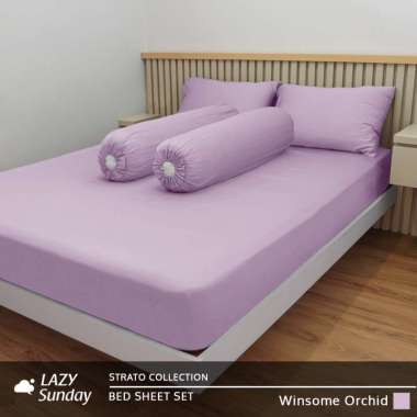 Sprei Set - Natural Bamboo - Strato Collection - LAZY Sunday TWIN / 120x200x30 Winsome Orchid