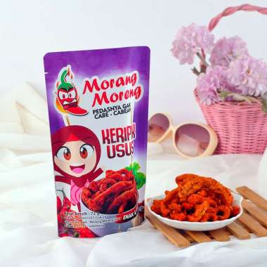 Kripik Usus Pedas Krispi Hot Aneka Rasa Morang Moreng Snack Pedas Manis