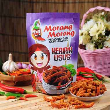 Keripik Usus Krispi Pedas Morang Moreng Snack - Level Hot Pouch Original