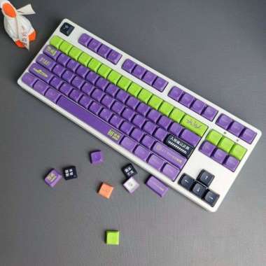KEYCAPS PBT EVANGELION SEELE XDA PROFILE SUBLIM MECHANICAL KEYBOARD