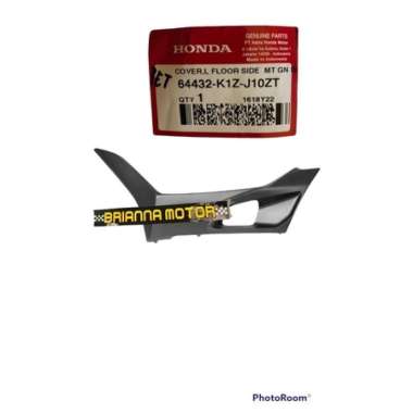 COVER LANTAI KIRI HITAM DOF PCX 160 ORI HONDA 64432 K1Z J10ZT