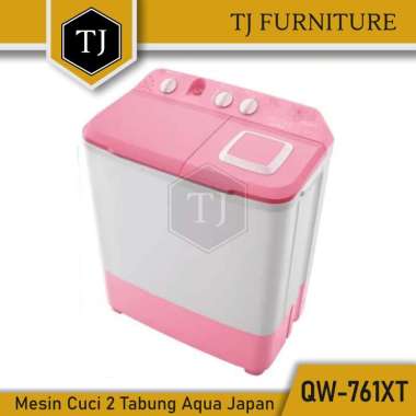 AQUA Mesin Cuci 2 Tabung Twin Tube Pengering Baju Hijab Mode Kapasitas 7 kg QW-761XT QW 761XT QW761X