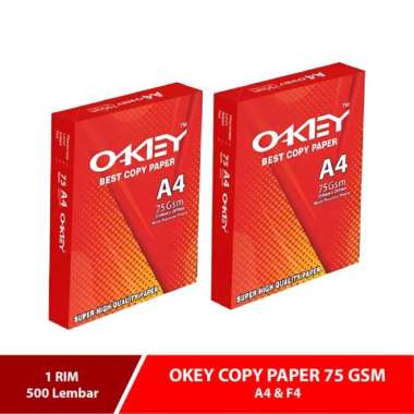 Kertas Hvs Okey A4 75 Gram / 1 Rim 500 Lembar / Kertas Print Fotocopy
