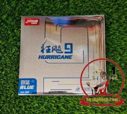 DHS Hurricane 9 - Karet Bet Bat Pingpong H38 / 2.15mm Biru