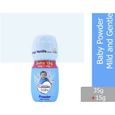 Bedak Bayi Cussons / Cussons Baby Powder 35g + 15g Mild & Gentle