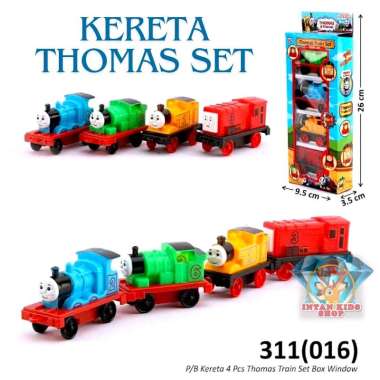 MAINAN ANAK KERETA PULLBACK TOMAS TRAIN SET 4 PCS 311 Kemasan Bubblewrap