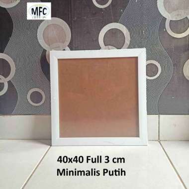 Bingkai Foto 40x40 cm Minimalis Hitam Putih Coklat Serat Putih