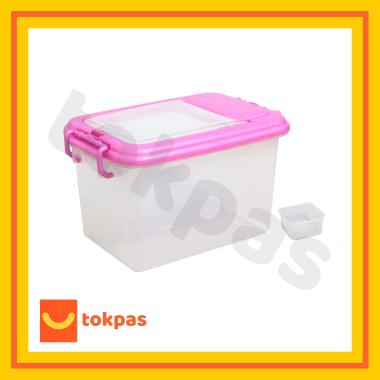 Kotak Penyimpanan Beras 10 KG Kome Rice Box Shinpo SIP 410 Pink