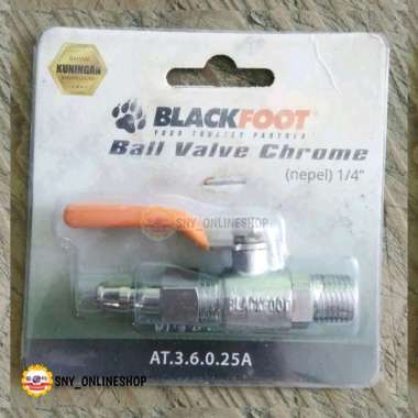 Ball Valve Chrome / Keran / Kran Kompresor 1/4" ¼" BLACKFOOT