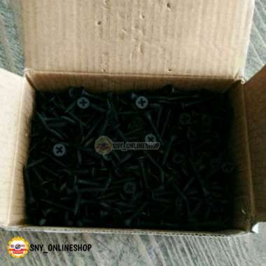 1 Dus Drywall Screw / Sekrup Skrup Gypsum 6×1" Inch 2.5cm Hitam HOLY