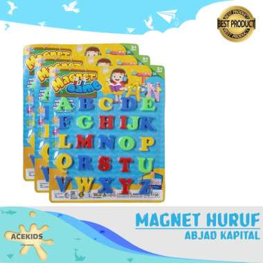 Mainan Edukasi Mainan Magnet Magnit Belajar Huruf Abjad dan Angka Bisa Tempel di Kulkas - FU11353 FU