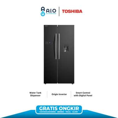 TOSHIBA - KULKAS SIDE BY SIDE - GR-RS682WE-PMF[06] PROMO GRATIS ONGKIR