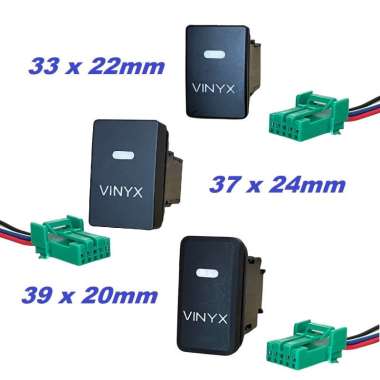 Saklar Foglamp Switch Tombol Lampu LED Tembak Kabut Mobil Motor Vinyx Universal Komplit Socket Dan K
