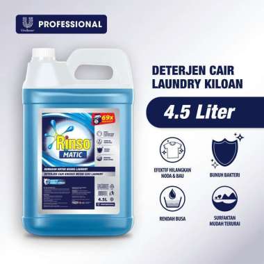 Rinso Matic Professional Deterjen Laundry Kiloan Cair Jerigen 4.5 L