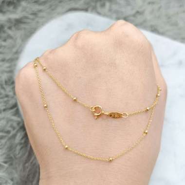 kalung wanita minimalis model jedar simpel minimalis dan elegan emas